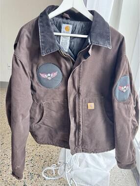 Carhartt Brown Button Chore Coat Jacket Men's Lined Sz Men’s 2xl Xxl Workwear